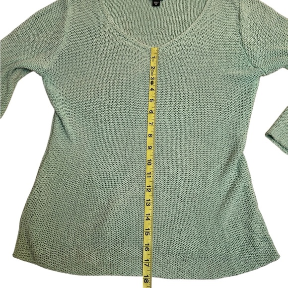 Eileen Fisher Knit V Neck 3/4 Sleeve Sweater 100% Silk Women’s Medium - Picture 6 of 7